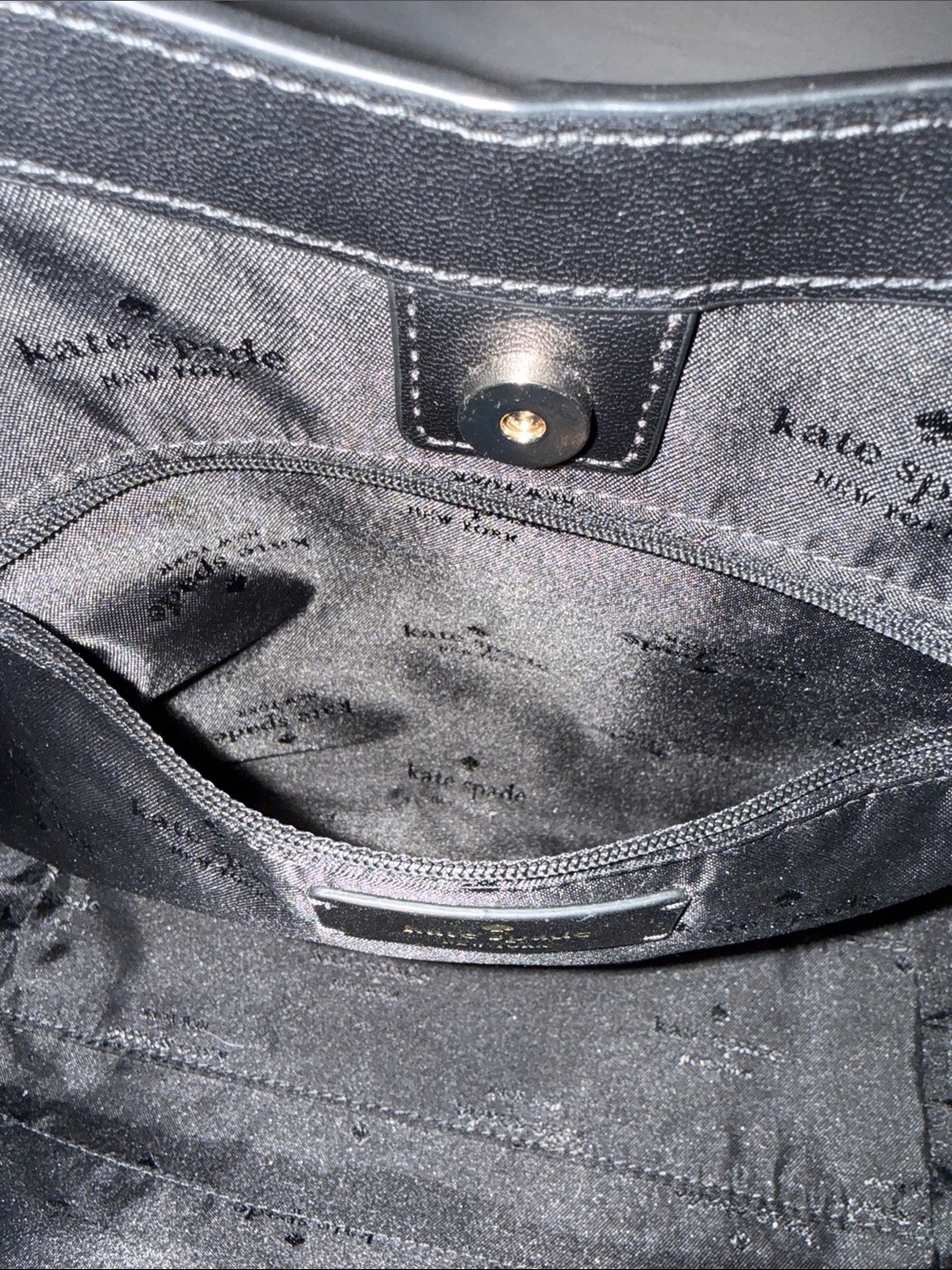 kate spade Black Pebbled Leather Hobo Shoulder Bag - Picture 5 of 6